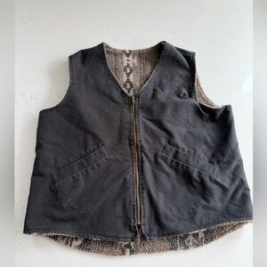 Men’s Blanket Lined Canvas Workwear Vest - L